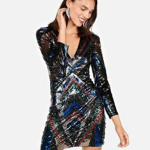 XS Express Sequin dress NWT!